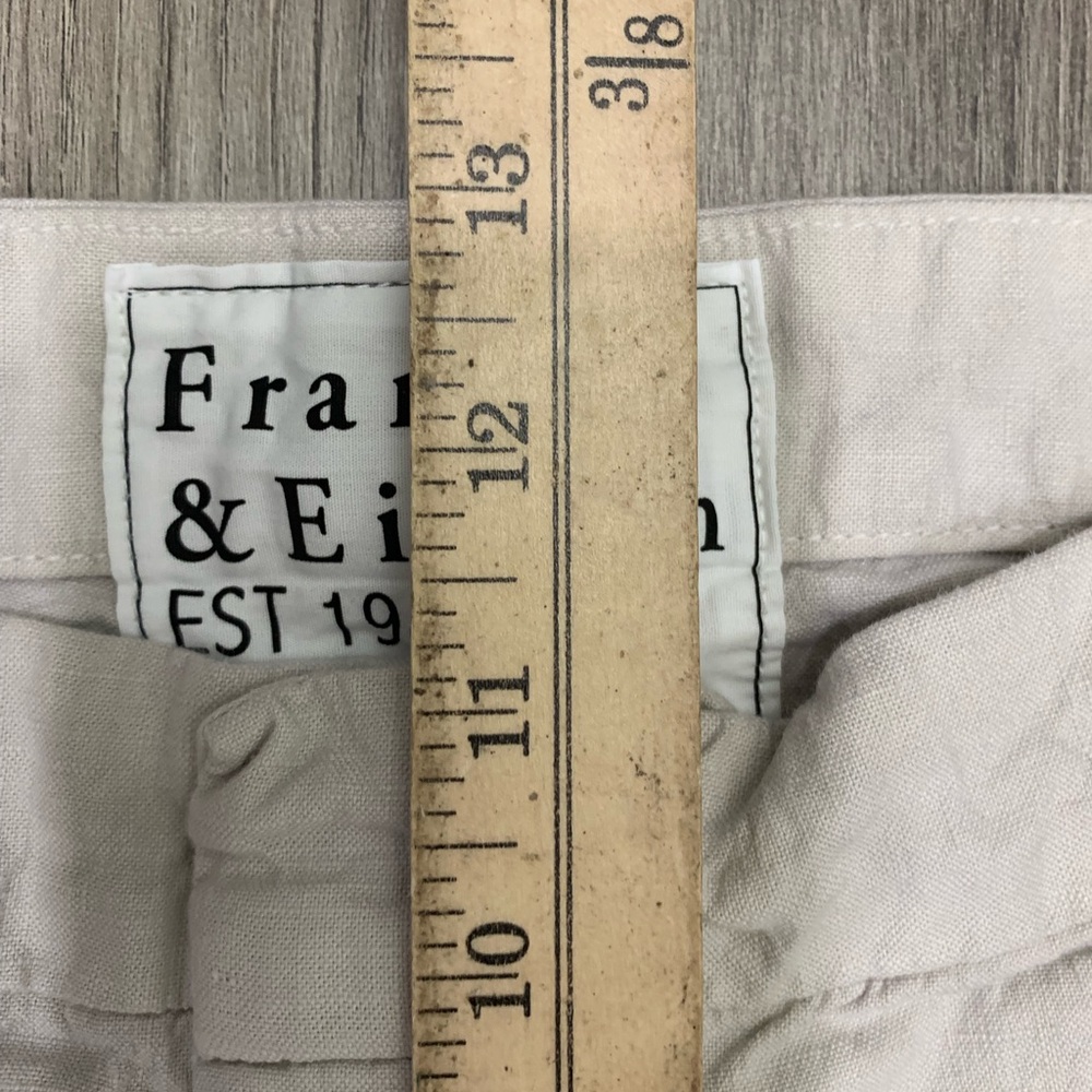 Frank & Eileen Waterford Wexford Flax Linen Pants Cement Beige Size 14 - Picture 8 of 11